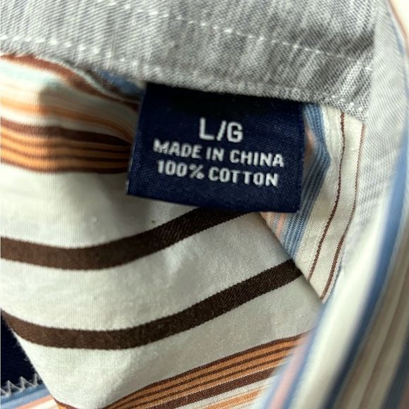 Tommy Bahama Striped Button Down Long Sleeve 100% Cotton Shirt - Picture 5 of 10